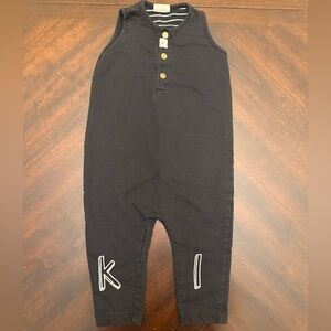Turtledove London Black Overalls with Lettering